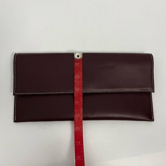 Vittoria Napoli Bordeaux Genuine Leather Clutch Bordeaux Magnetic closure - Picture 9 of 9